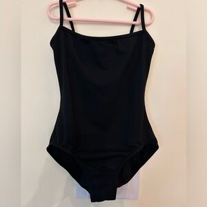 BLOCH Size Sm Girls Stretch Dance/Ballet Black Tank Leotard with Strappy Back